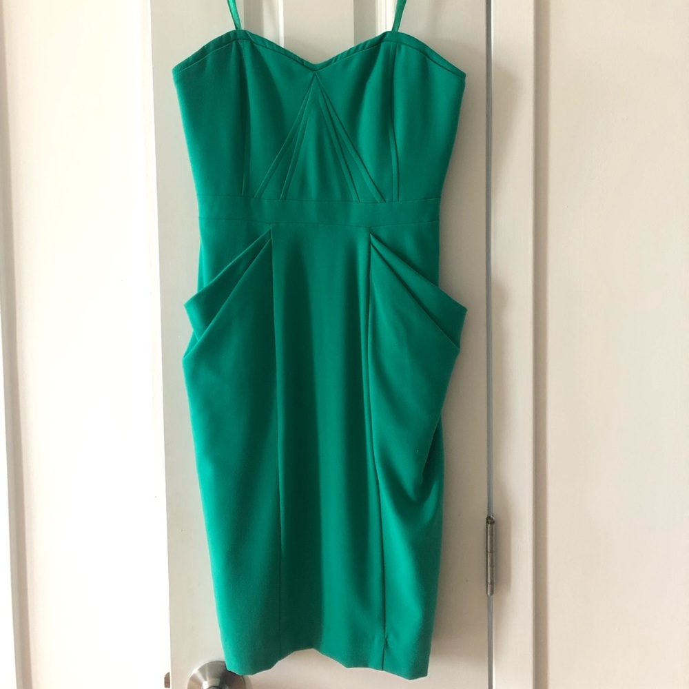 BCBG Max Azria Green Strapless dress